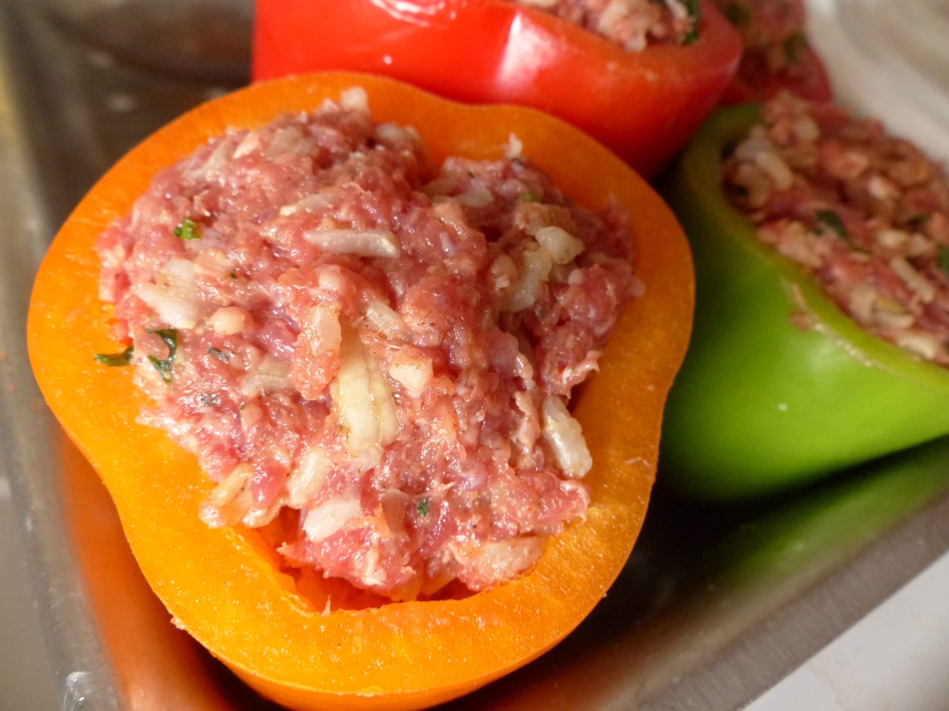 Paprika mit Hackfleischfüllung