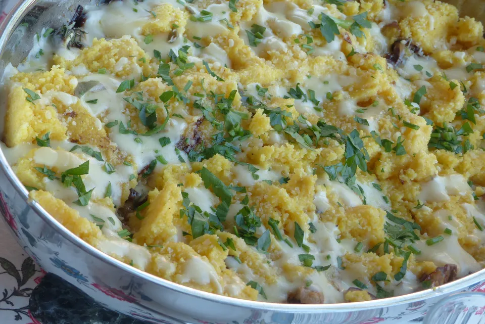 Pilze mit Polenta
