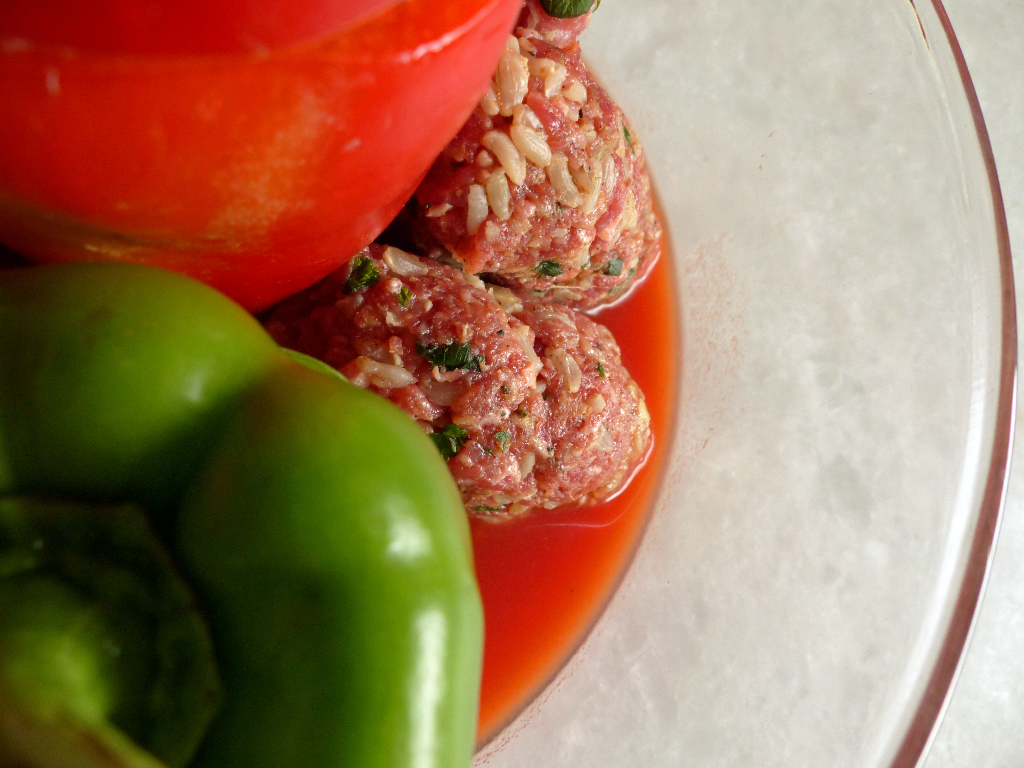 Paprika mit Hackfleischfüllung