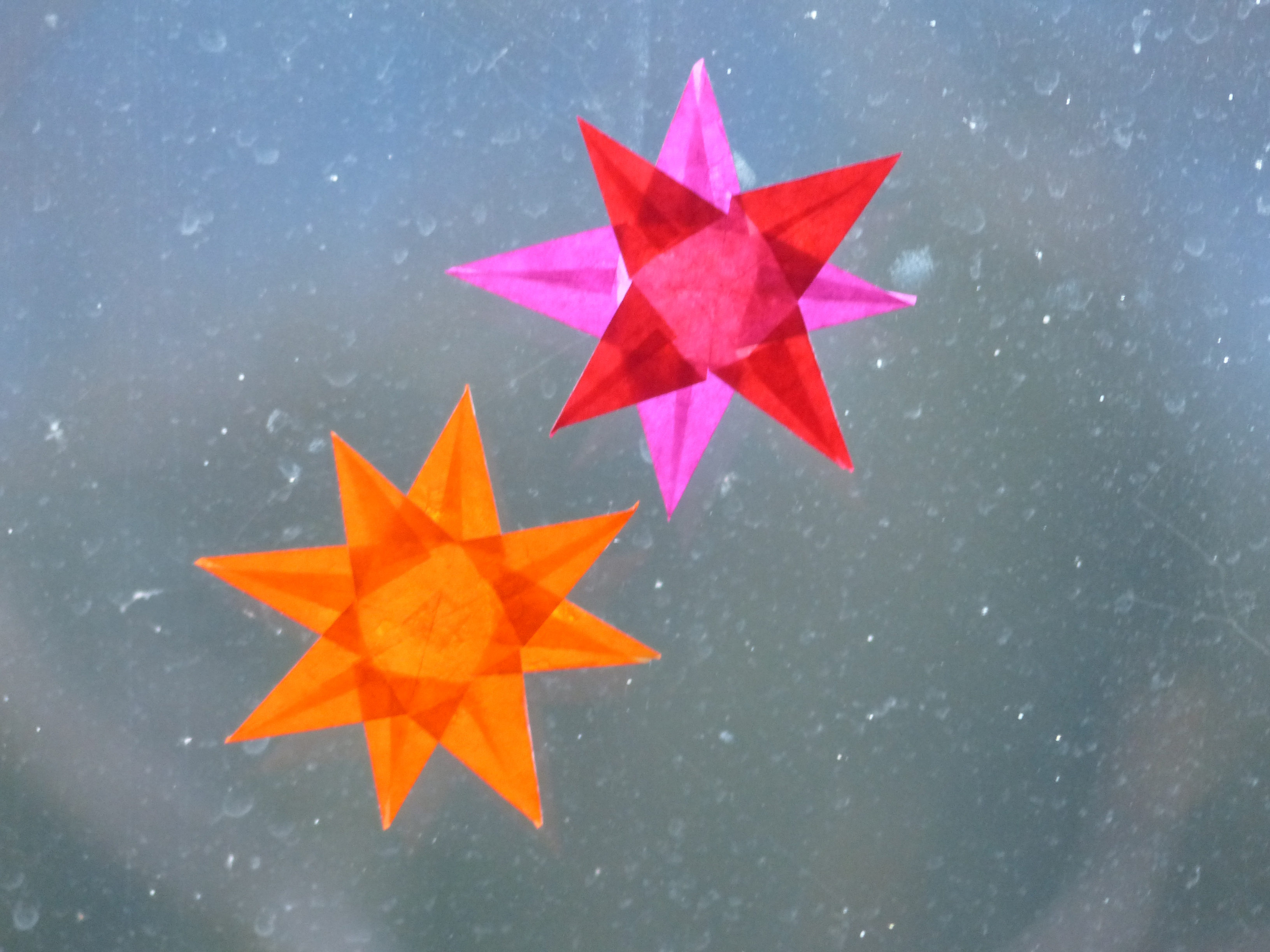 <p>Die kleinen Sterne bringen Farbe in einen grauen Wintertag.</p>