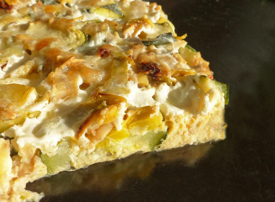 Gratin mit Zucchini und Haferflocken