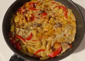 Kartoffel-Tortilla mit Paprika