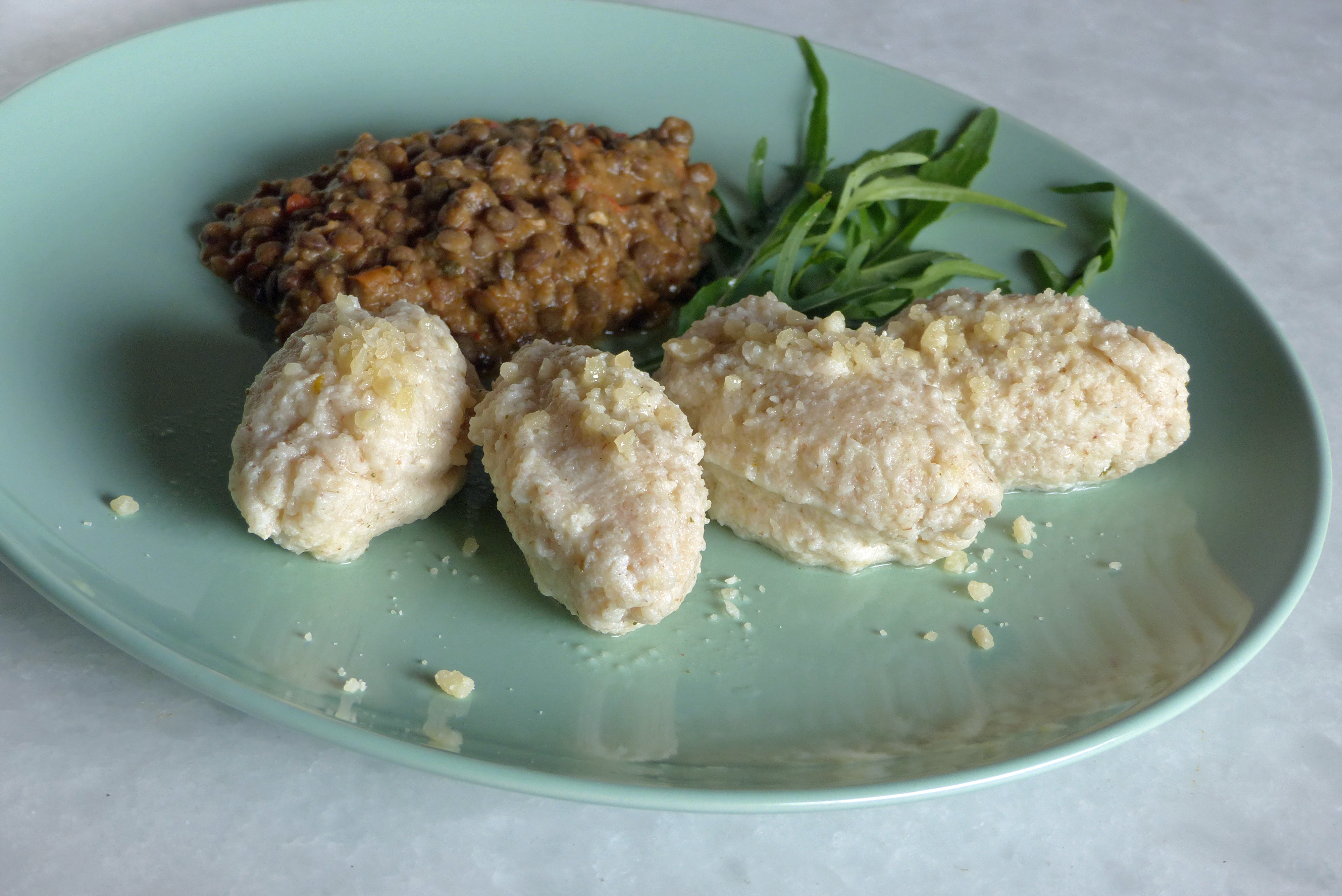 Topfennocken mit Käse