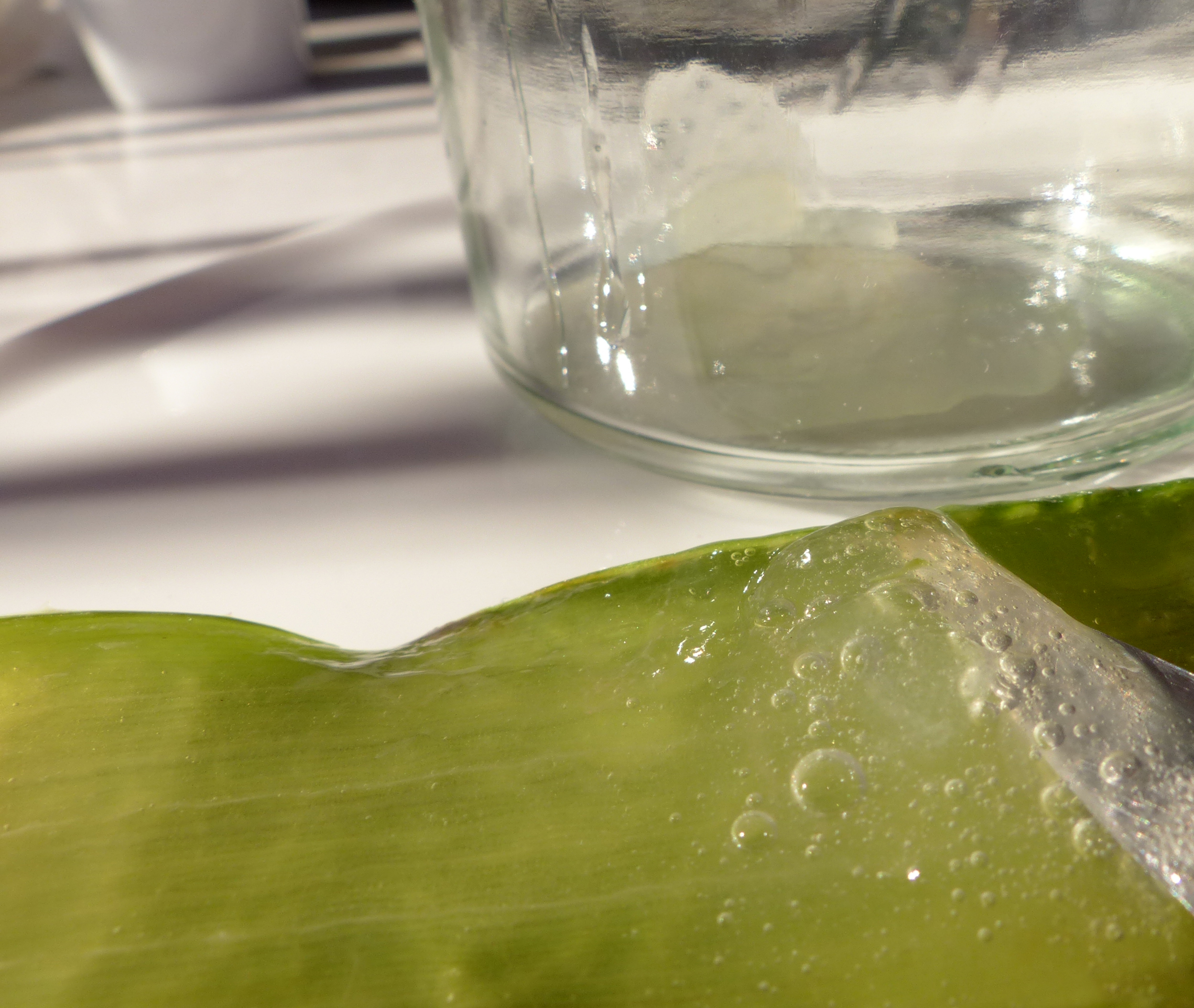 Aloe vera-Gel aus ganzem Blatt