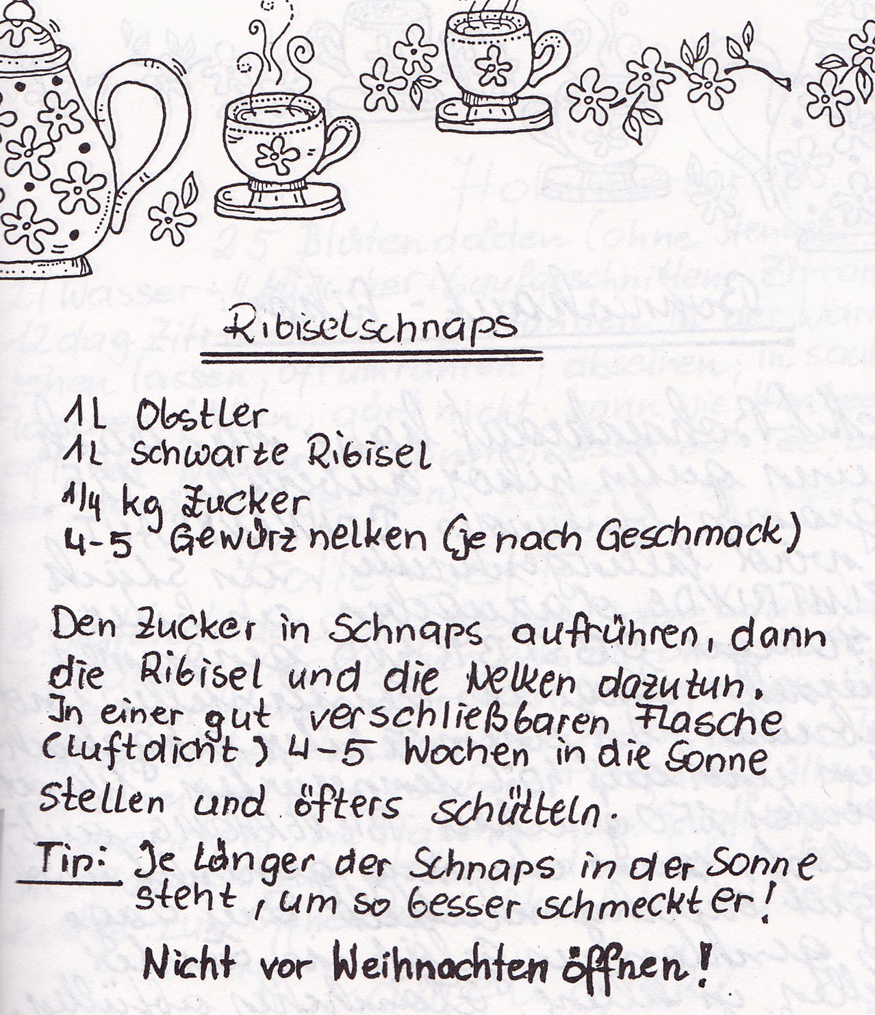 <p><strong data-userway-font-size="12">Rezept</strong><strong data-userway-font-size="12"> "Tiroler Ribiselschnaps", </strong><strong data-userway-font-size="12"> aus "'Kochbiachle aus'm Außerfeare" </strong></p>