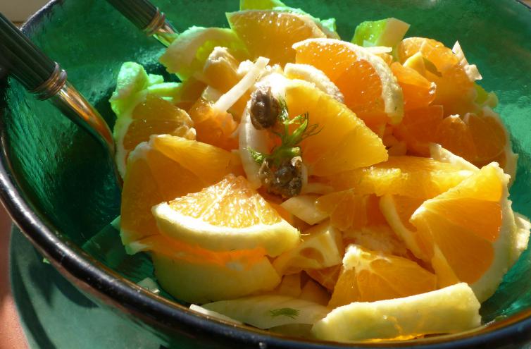 Fenchel-Orangen-Salat mit Kapern
