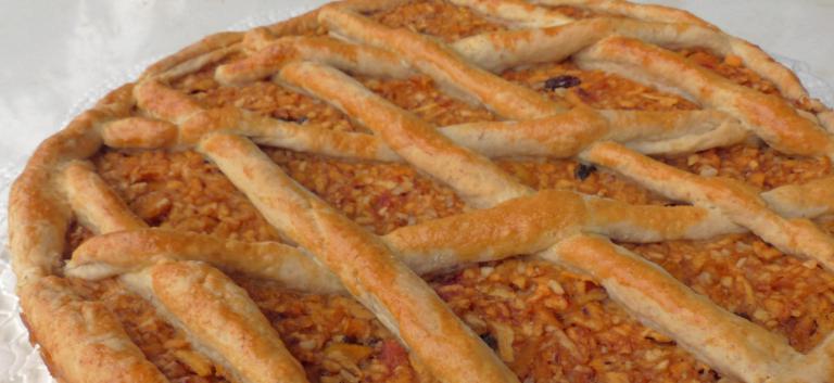 Apfelkuchen mit Gitter, ohne Ei