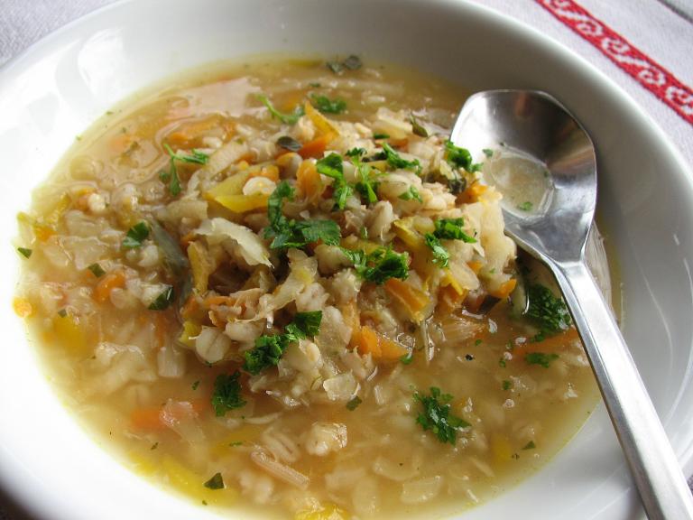 Graupensuppe light, vegetarisch